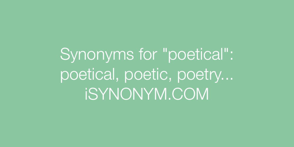 Synonyms poetical