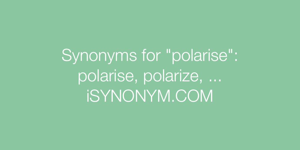 Synonyms polarise