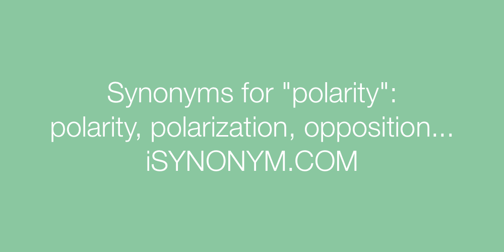 Synonyms polarity