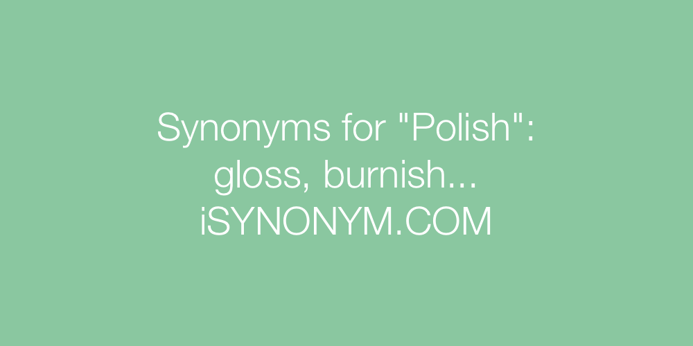 Synonyms Polish