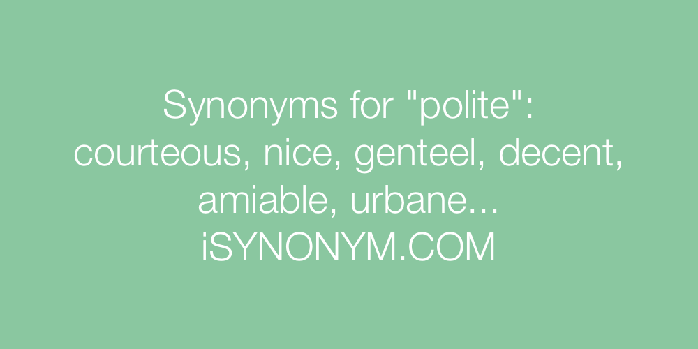 Synonyms polite