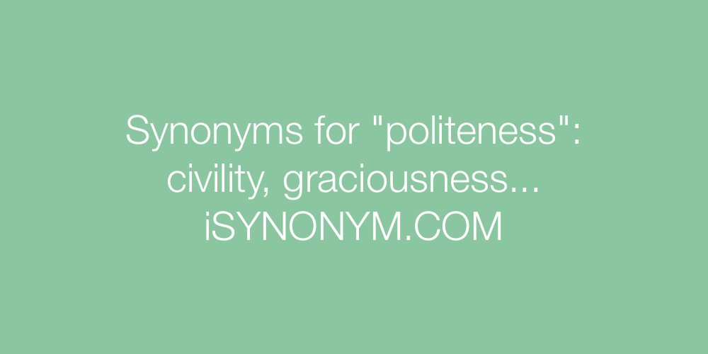 Synonyms politeness