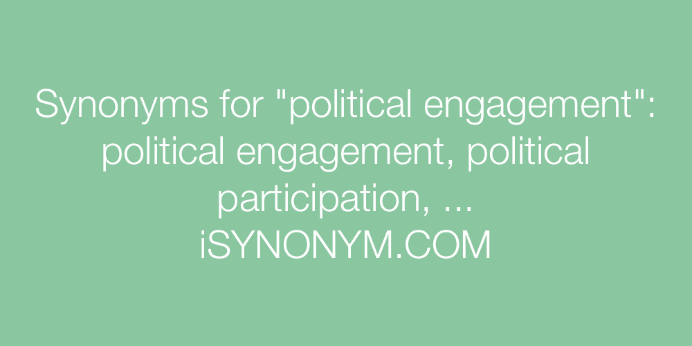 Synonyms political engagement