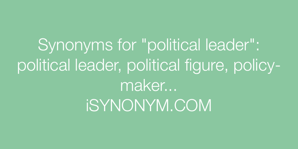 Synonyms political leader