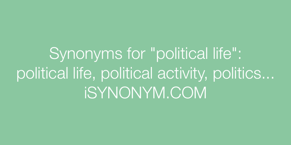 Synonyms political life
