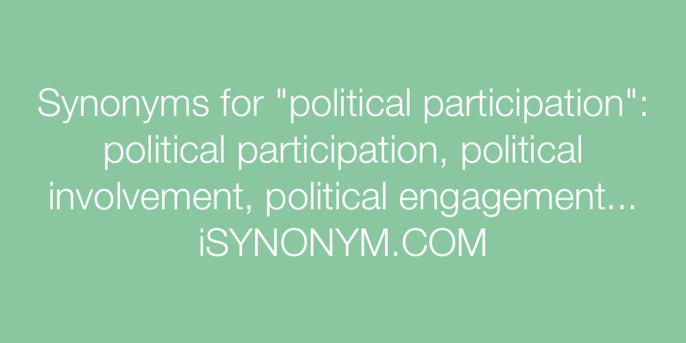 Synonyms political participation