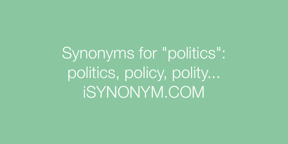 Synonyms politics