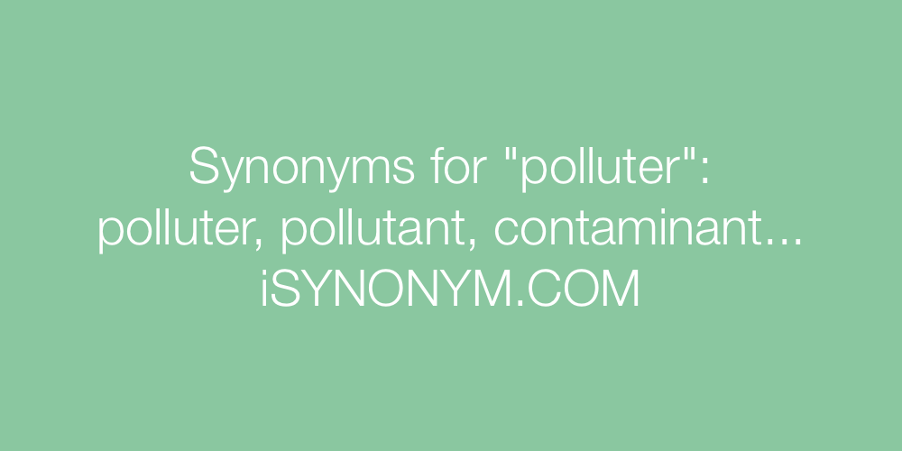 Synonyms polluter