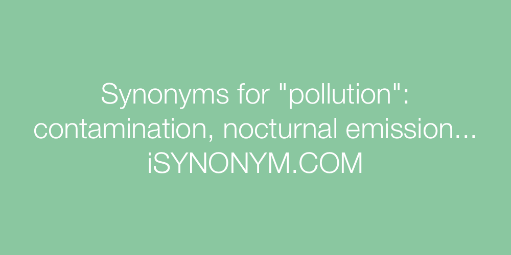Synonyms pollution