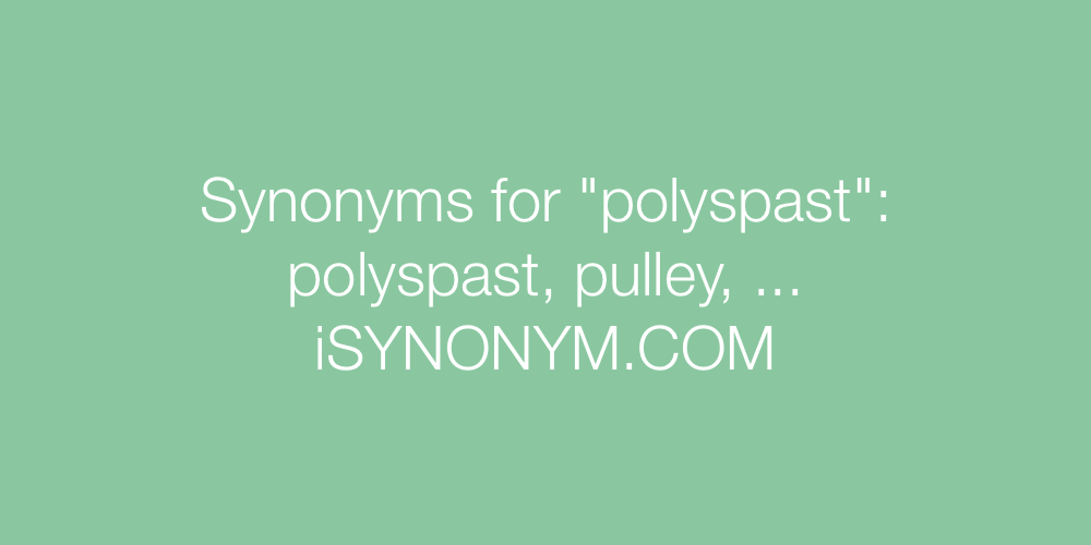 Synonyms polyspast