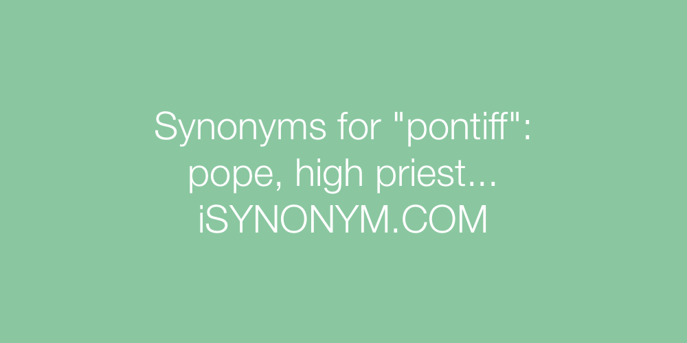 Synonyms pontiff