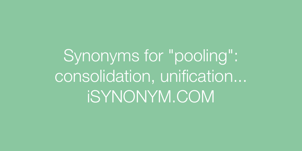 Synonyms pooling