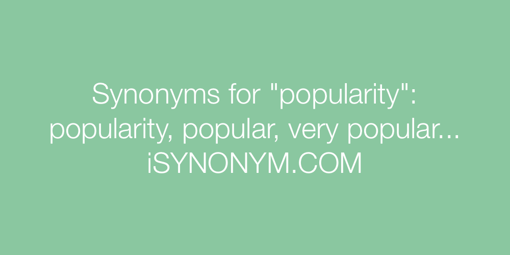 Synonyms popularity