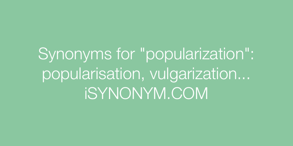 Synonyms popularization