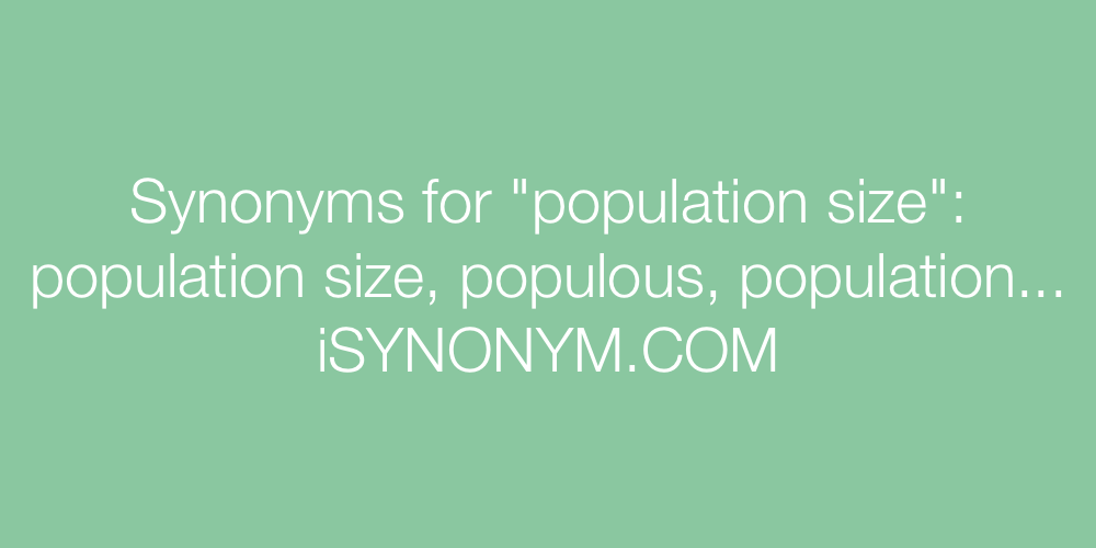 Synonyms population size