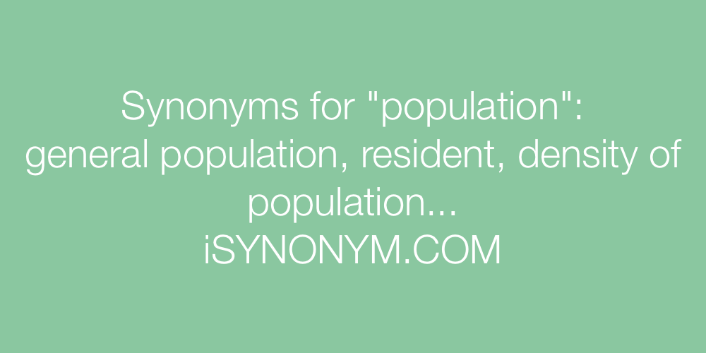 Synonyms population