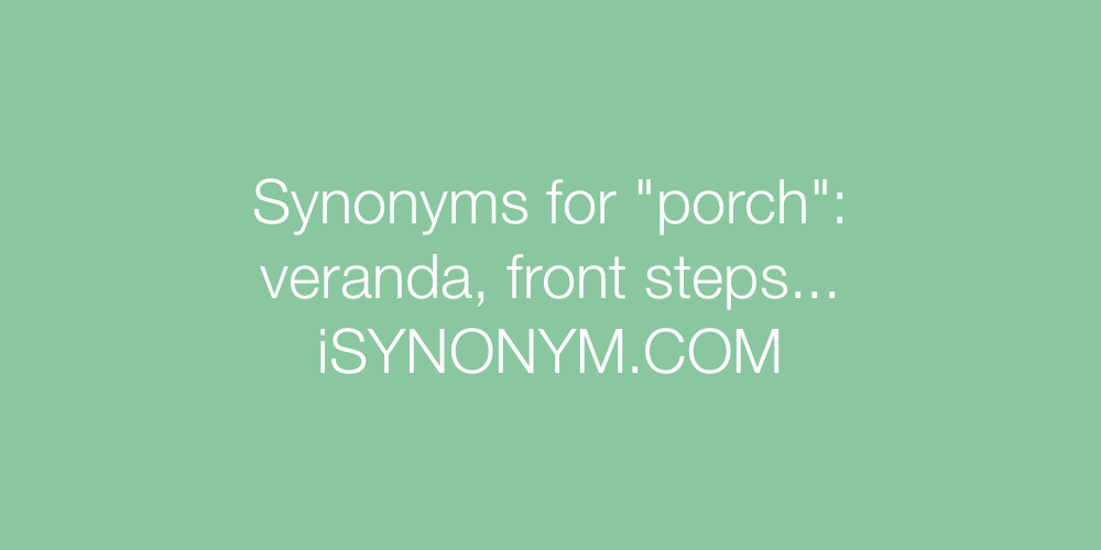 Synonyms porch
