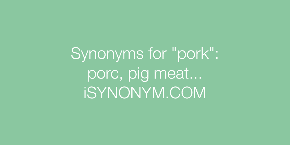 Synonyms pork