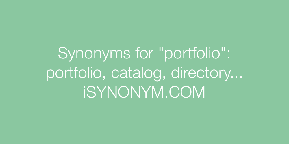 Synonyms portfolio