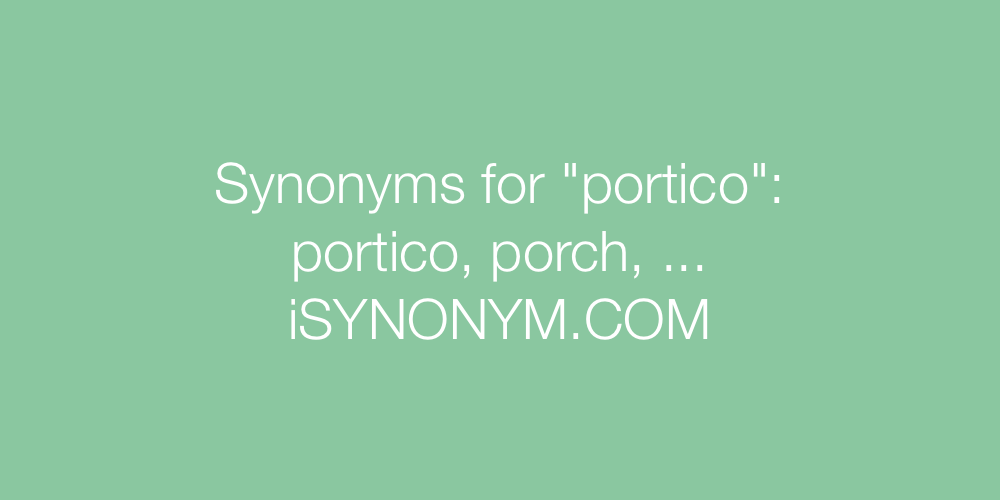 Synonyms portico