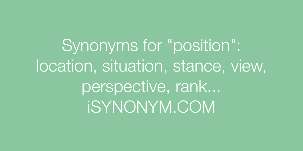 Synonyms position