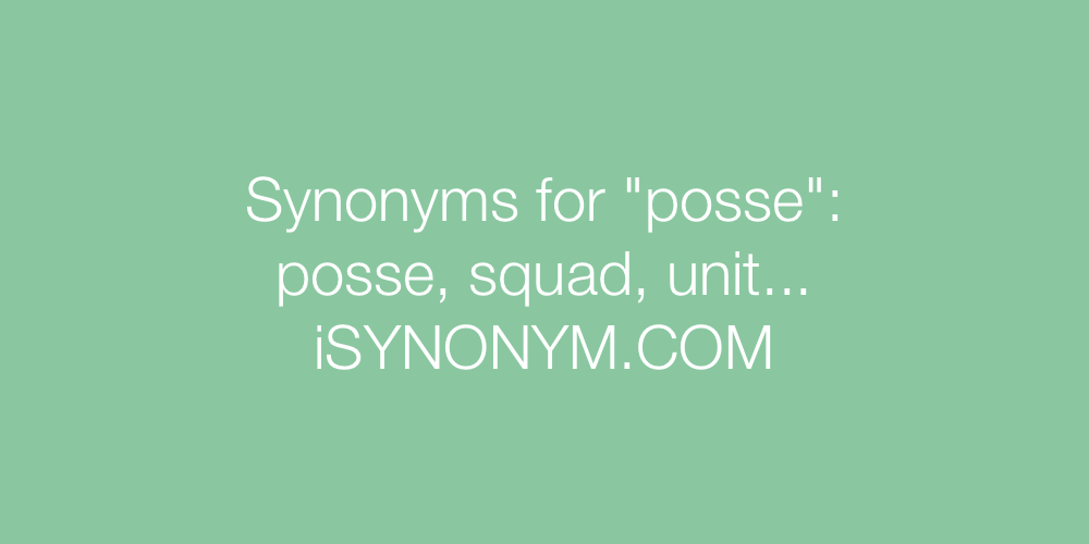Synonyms posse