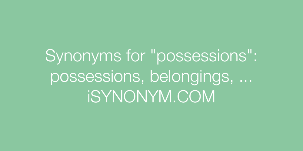 Synonyms possessions