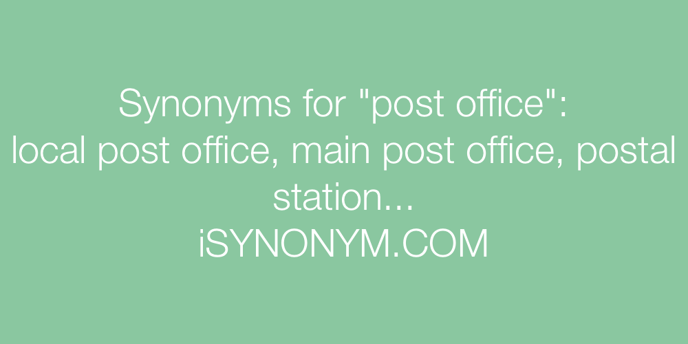 Synonyms post office