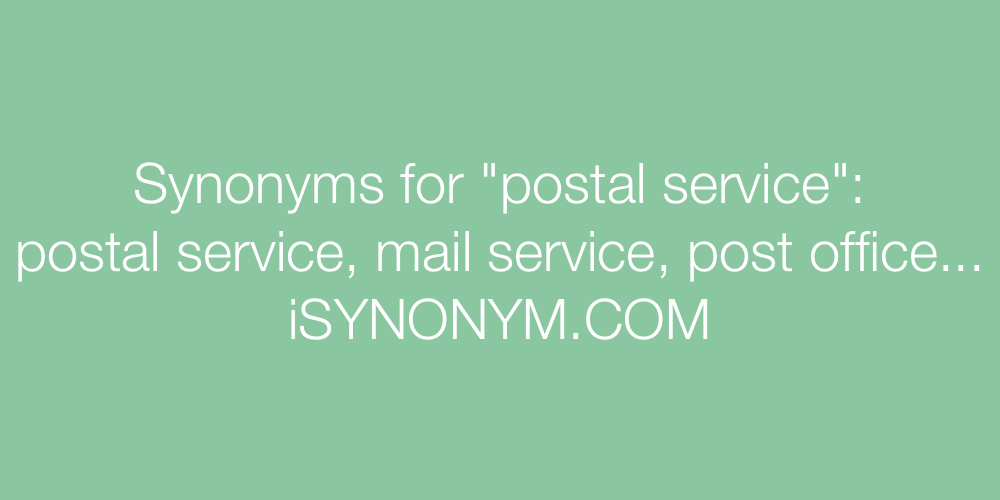 Synonyms postal service