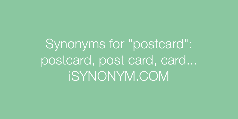 Synonyms postcard