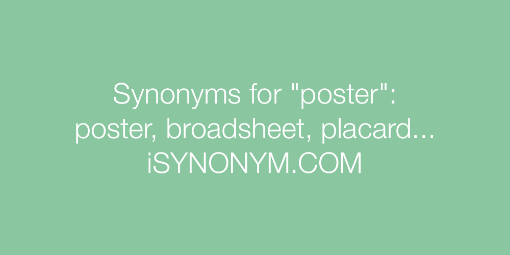 Synonyms poster