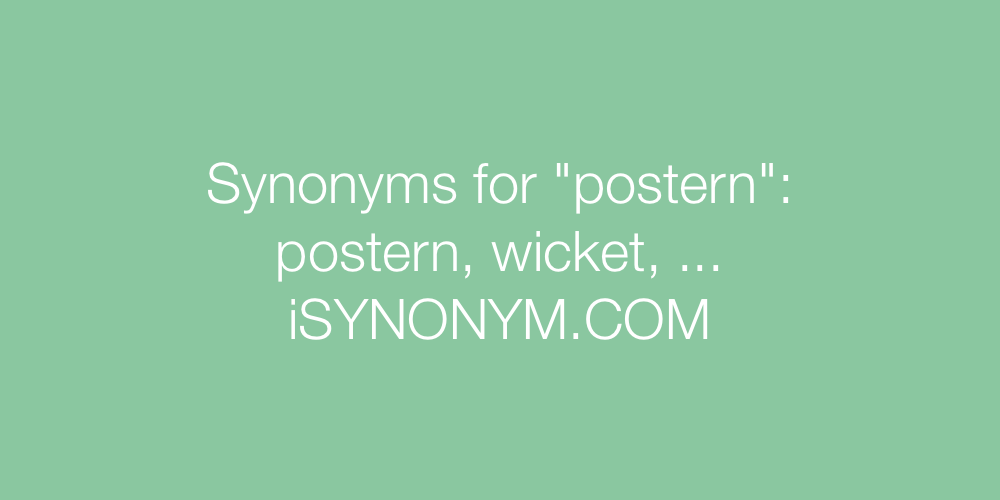 Synonyms postern
