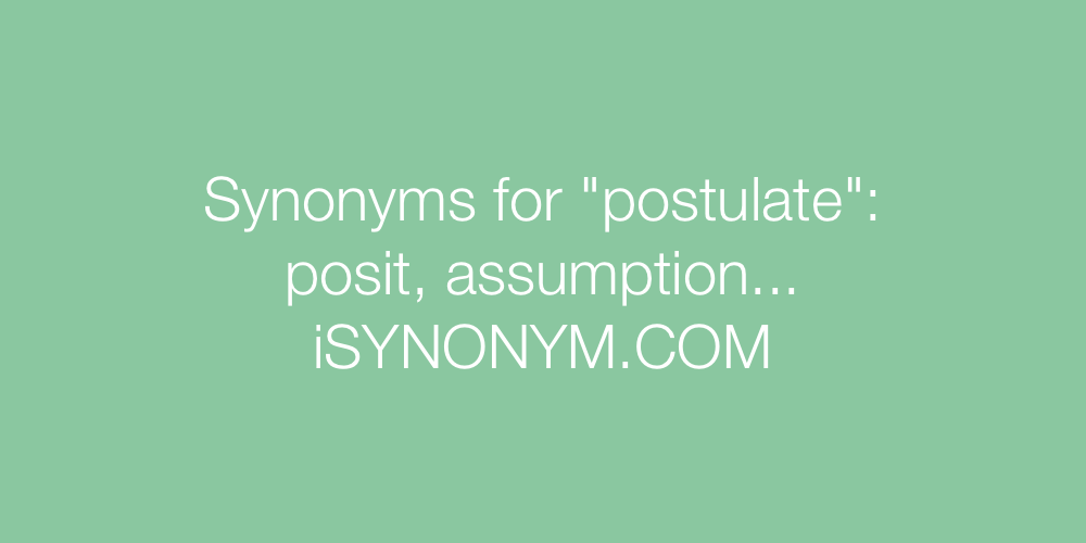 Synonyms postulate