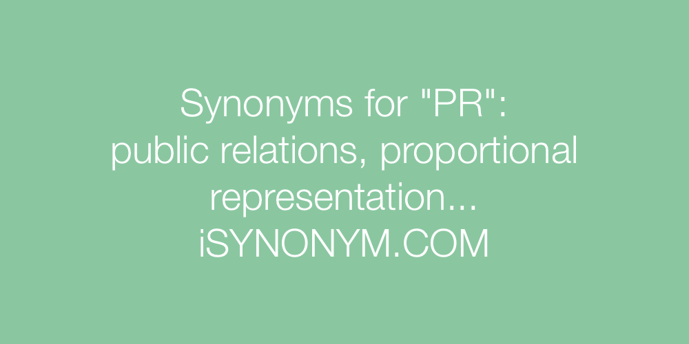Synonyms PR