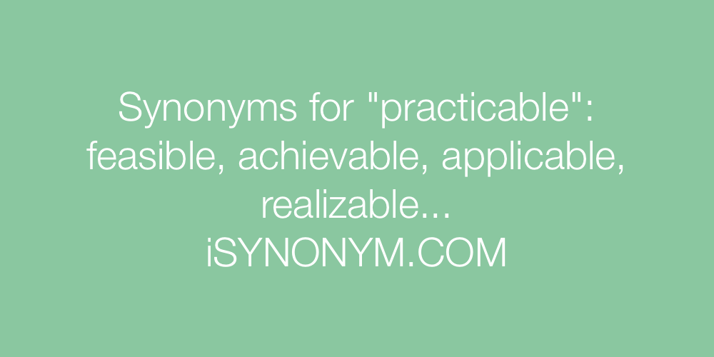 Synonyms practicable