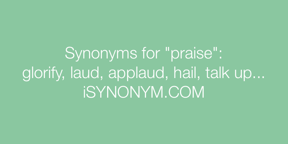Synonyms praise
