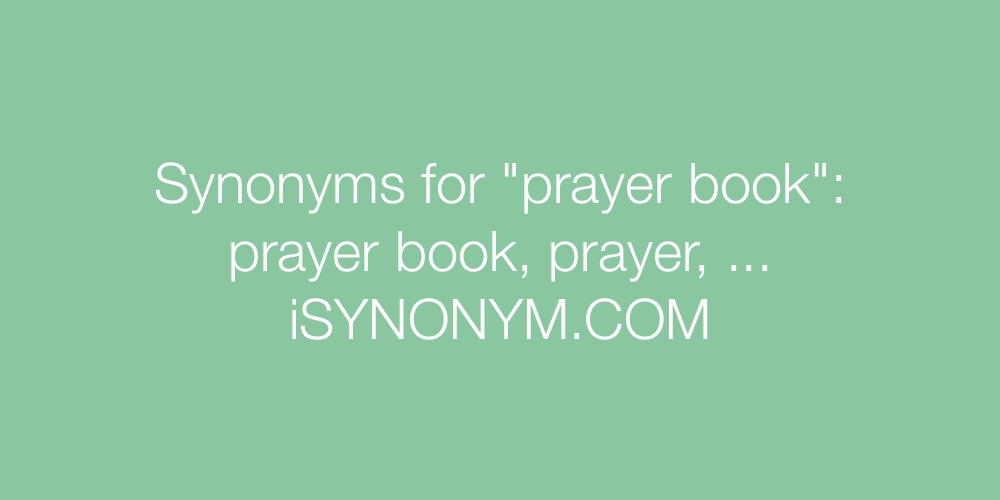 Synonyms prayer book