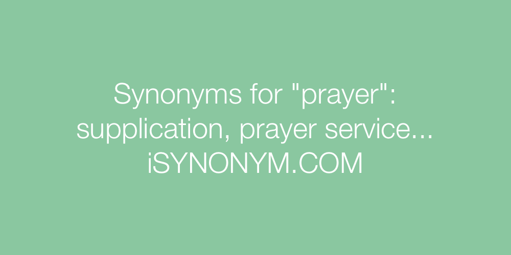 Synonyms prayer