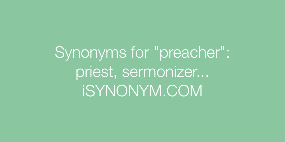 Synonyms preacher