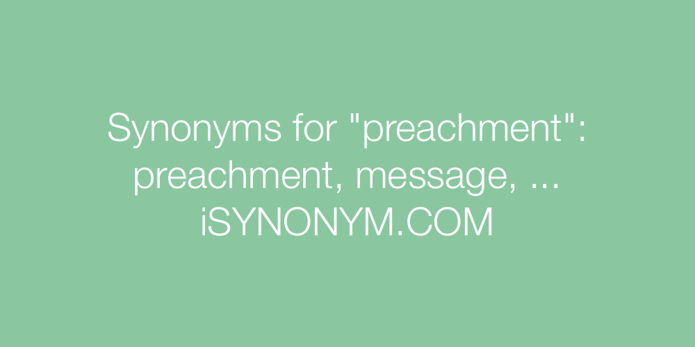 Synonyms preachment
