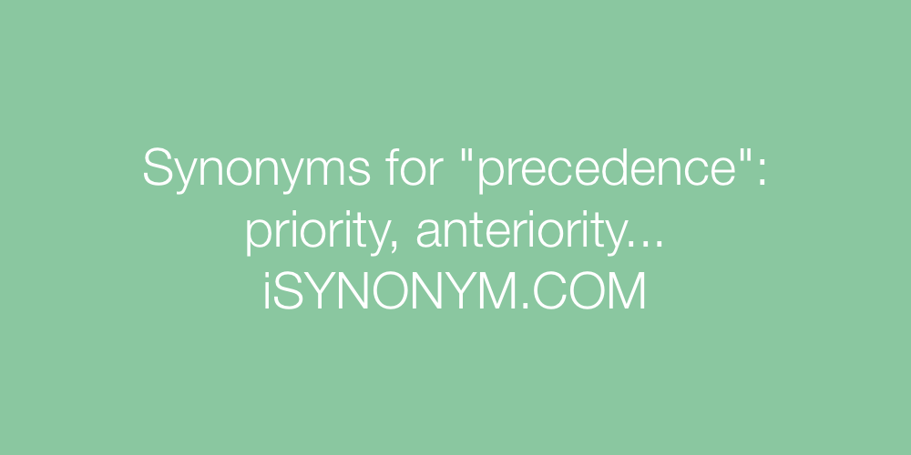 Synonyms precedence