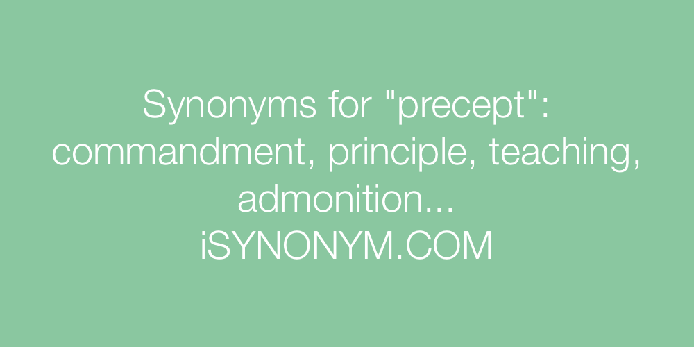 Synonyms precept