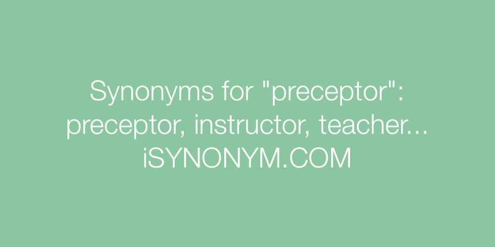Synonyms preceptor