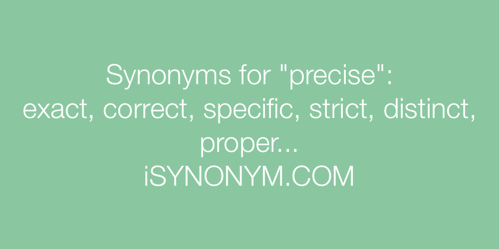 Synonyms precise
