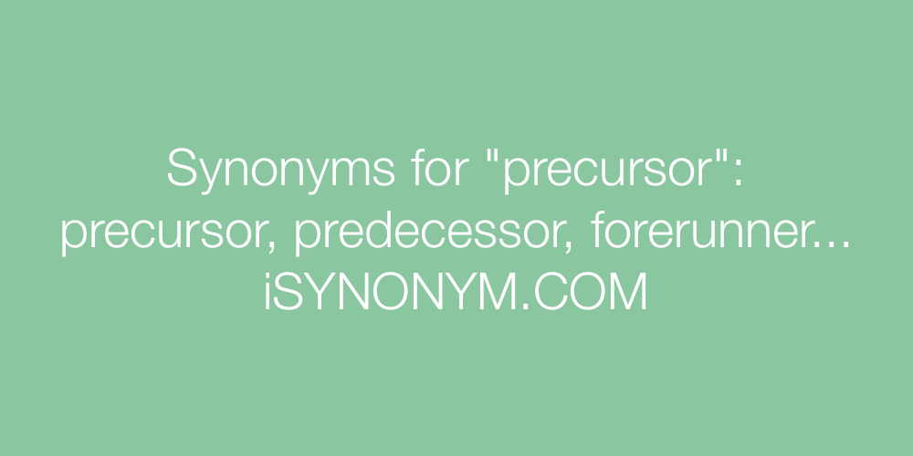 Synonyms precursor
