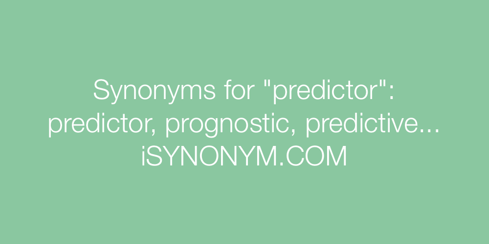 Synonyms predictor