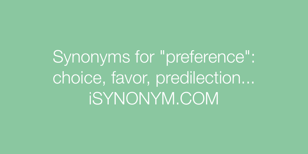 Synonyms preference