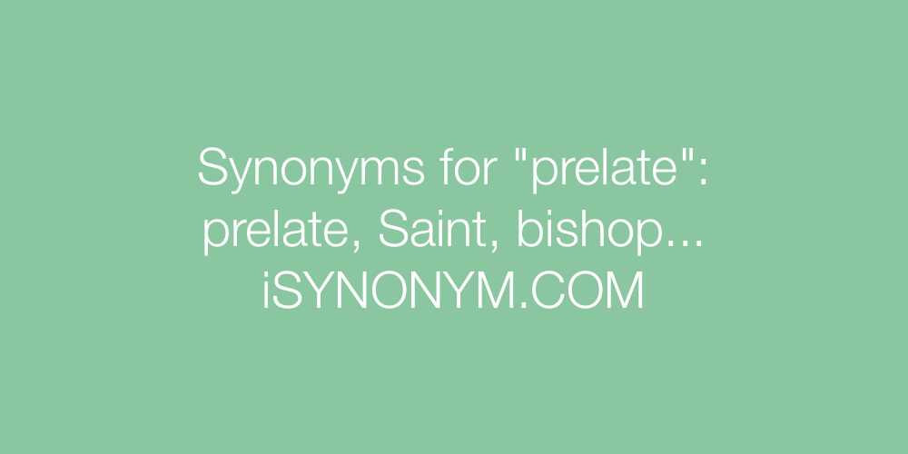 Synonyms prelate