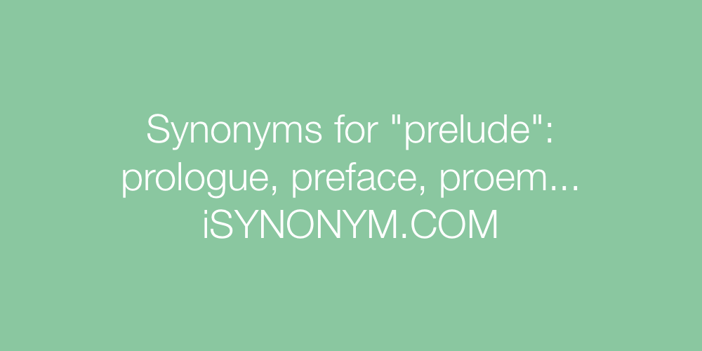 Synonyms prelude