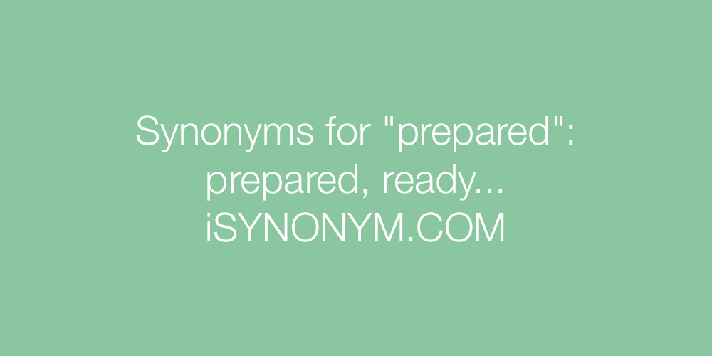 Synonyms prepared